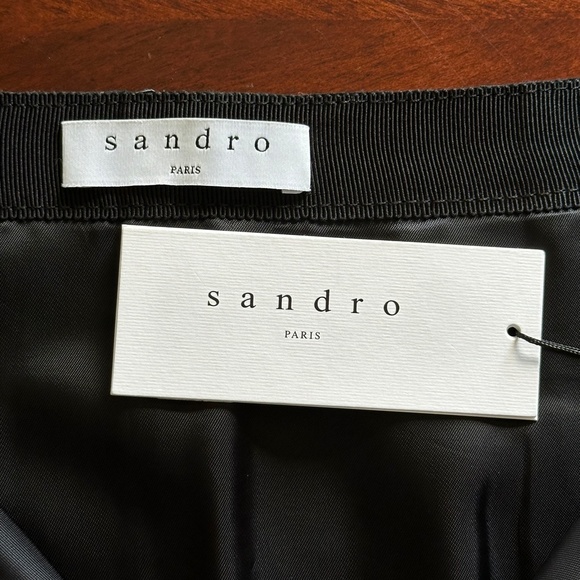 Sandro Paris Lamb Leather Skirt - Picture 6 of 16